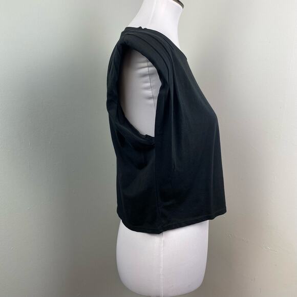 St. Roche Black Echo Cropped Muscle Tee Medium - Picture 5 of 11